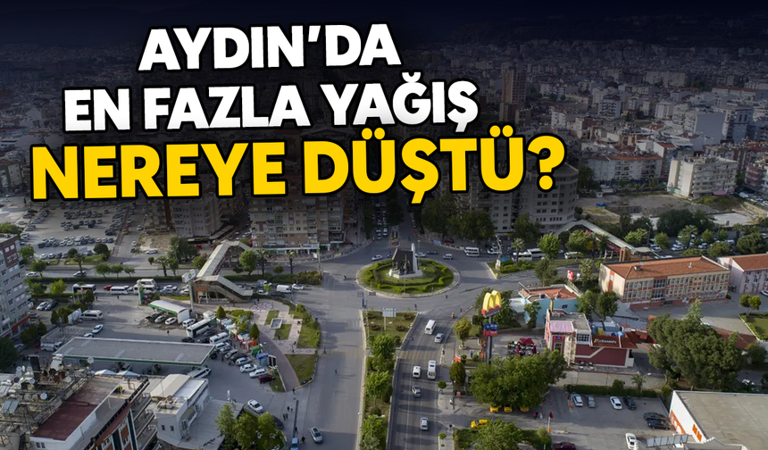 Aydın'da en fazla yağış nereye düştü?