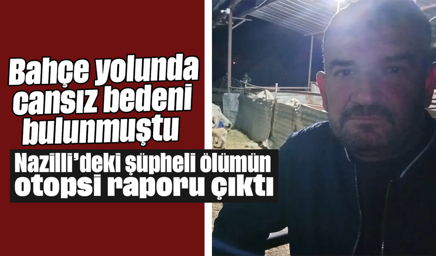 Bahçe yolunda cansız bedeni bulunmuştu: Nazilli’deki şüpheli ölümün otopsi raporu çıktı
