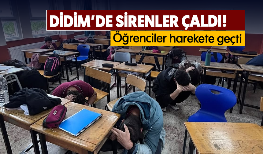 Didim'de sirenler çaldı! Öğrenciler harekete geçti