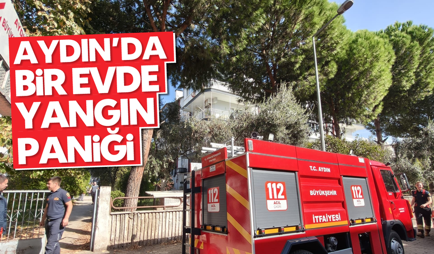 Aydın'da bir evde yangın paniği