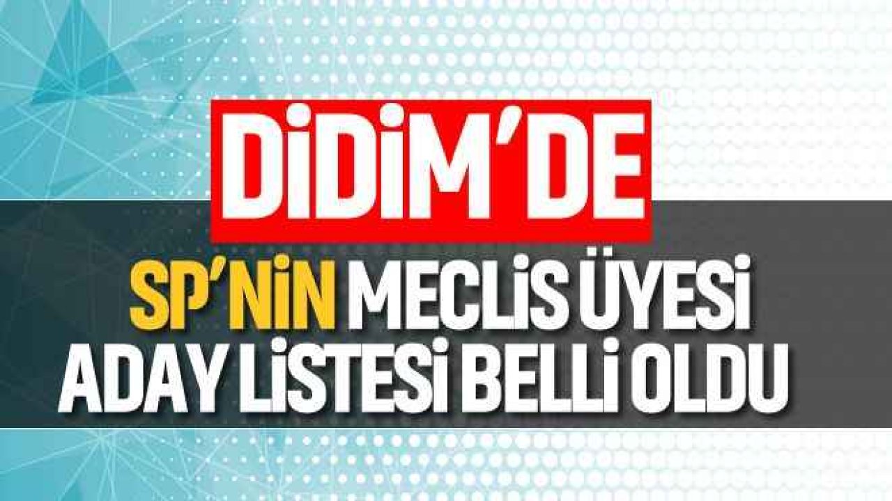 Didim Spnin Meclis üyesi Aday Listesi Belli Oldu Aydın Ses Gazetesi En Güncel Aydın 2725