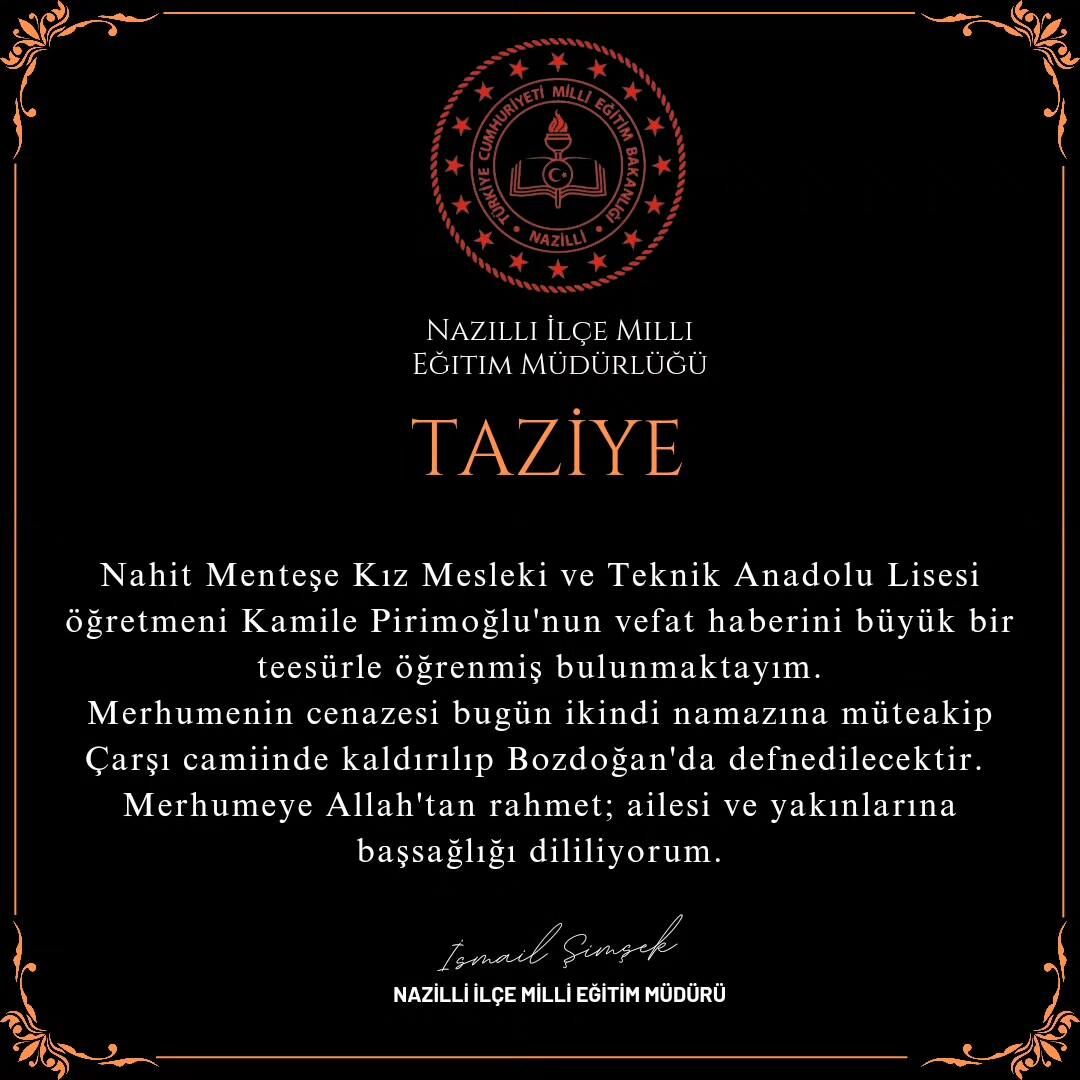 Nazillinin Sevilen Ogretmeni Hayatini Kaybetti 480311 588253F6Ed976A10Dab0Ceacd20B582F