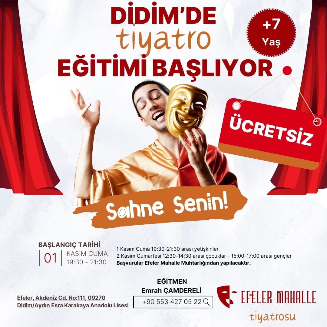 Didimde Sahne Senin Diyerek Ucretsiz Tiyatro Egitimi 515977 C29Df1258E4931288A6C96De57672373