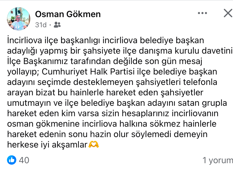 Osman Gokmenden Sert Cikis Hainlerle Hareket Edenlerin Sonu Hazin Olur 529463 1F4E621Aa0904C4Ce47172F82780A1C3