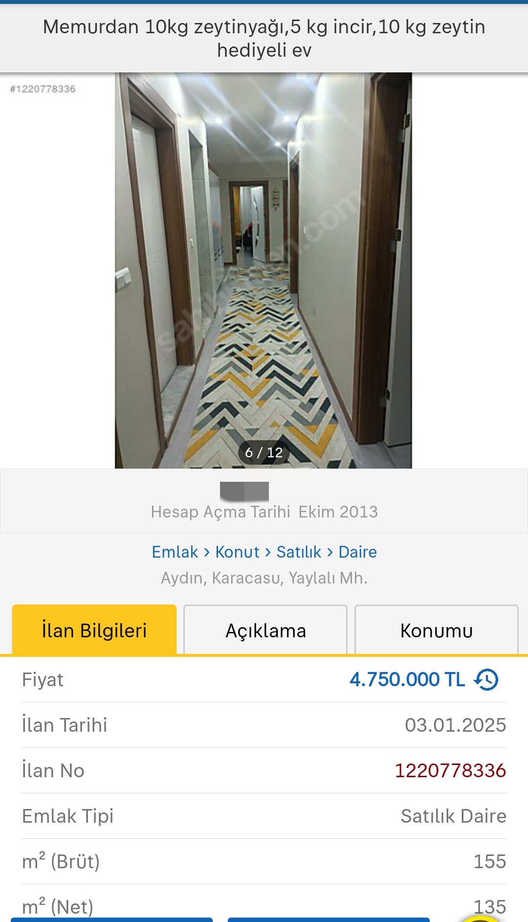 Karacasuda Ilginc Ev Ilani Evini Alana Incir Ve Zeytin Hediye Edecek 535647 4A7C1738D0B978733Ac88E07E0E7E1C3