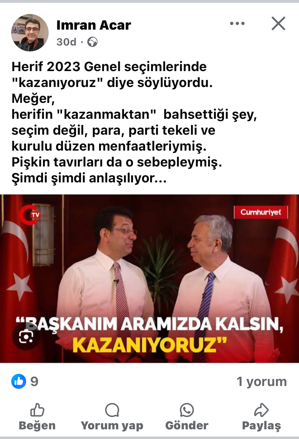 Chpli Okmenden Ak Partili Eski Baskana Sert Epki Bu Siyasi Tukenmisligin Resmidir 565647 4F4790647Bffecb72B492C588553E083