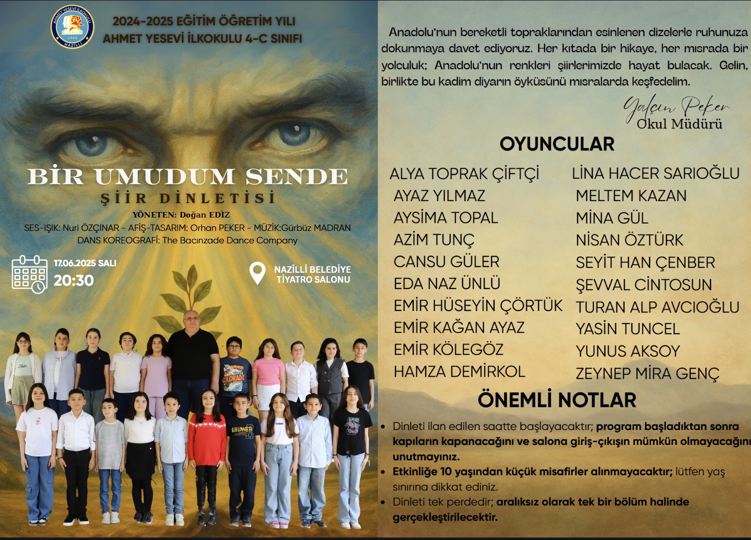 Ahmet Yesevi Ilkokulu 4C Sinifindan Umudumuz Sizde Temali Dinleti Buyuledi 577275 F243Eb1Bca0Dd37293Ef539085344Dfa