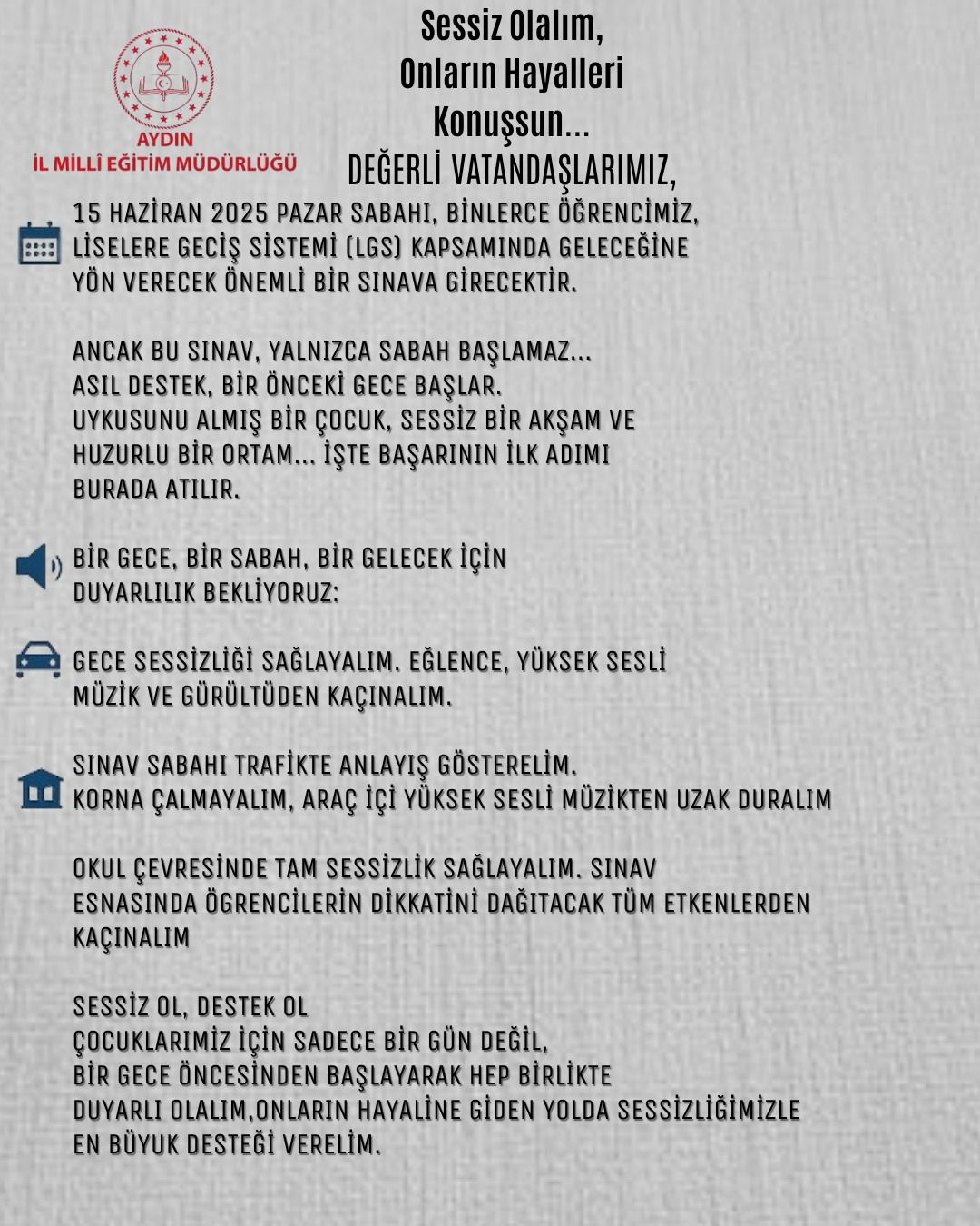 Aydinda Lgs Oncesi Sessizlik Cagrisi Sessiz Olalim Onlarin Hayalleri Konussun 575328 C816528F10Ff83065084A3B6Caf8C8Bb