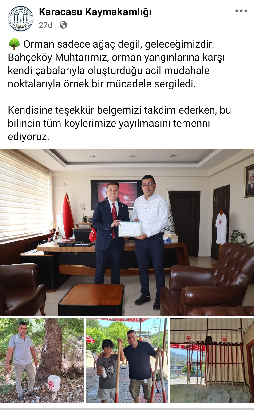Kaymakamdan Ornek Muhtara Tesekkur Belgesi 578793 8Df03B52A3A8095D0E9064238A94C5D1