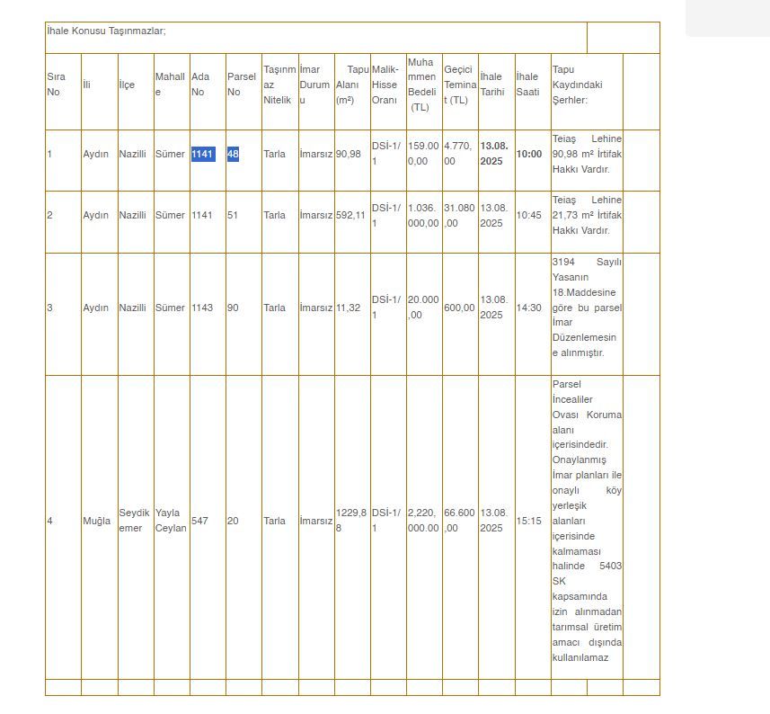 Nazillideki Alan Belli Oldu Dsi Arazilerini Satisa Cikariyor 586135 78A3498216414Ecab2Ab38646B1A3A48