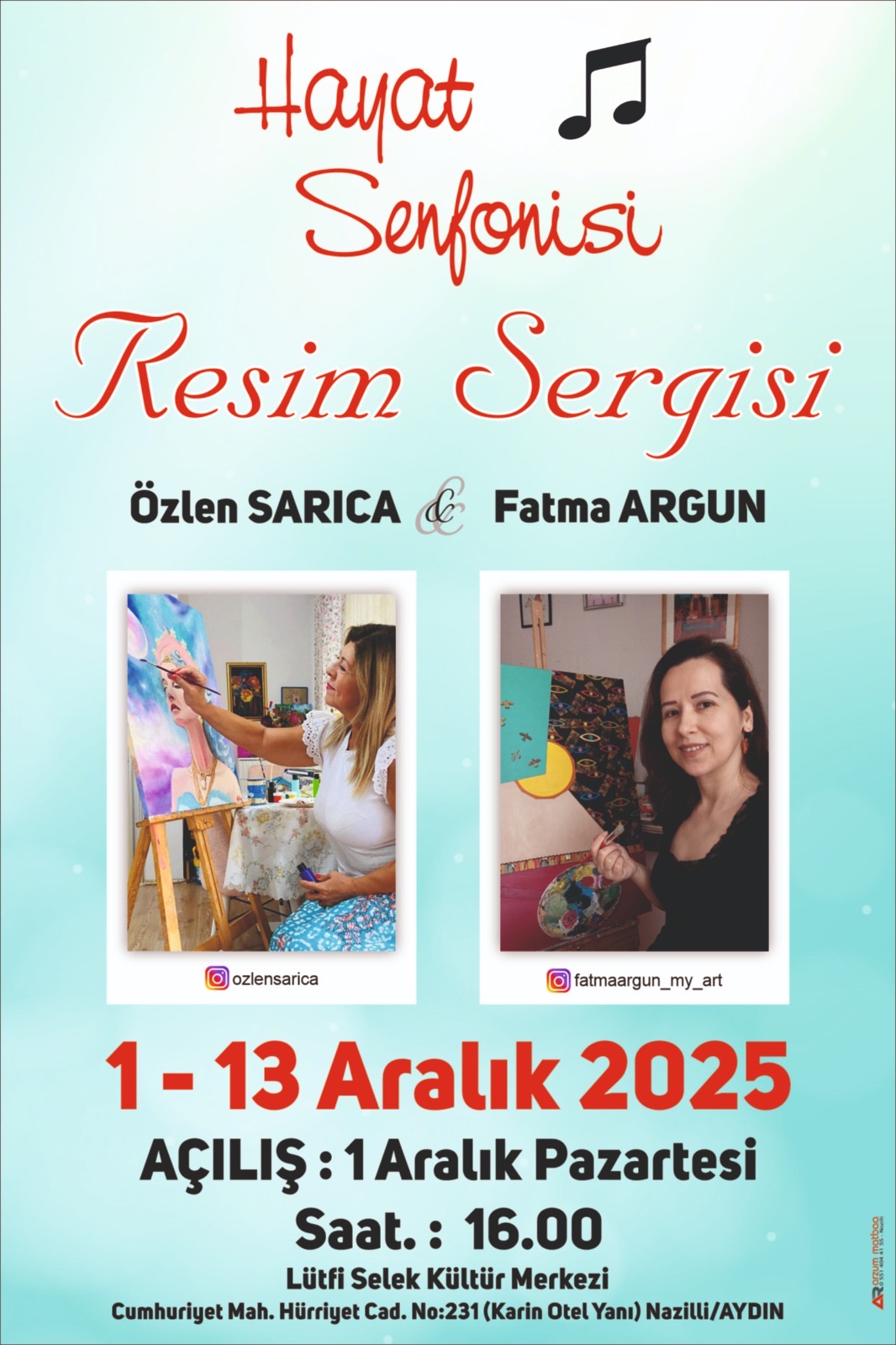 Hayat Senfonisi Resim Sergisi Pazartesi Gunu Nazillide Sanatseverlerle Bulusuyor Or 617965 1747724618E4C9C11061122B06D5Ccec