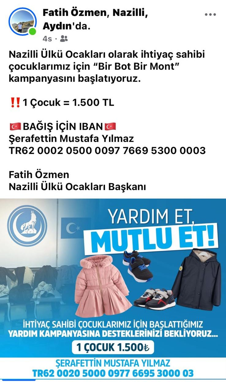 Nazilli Ulku Ocaklarindan Ihtiyac Sahibi Cocuklara Destek Cagrisi 616083 6D3B804Ffd504609F67F9A0B853Cde31