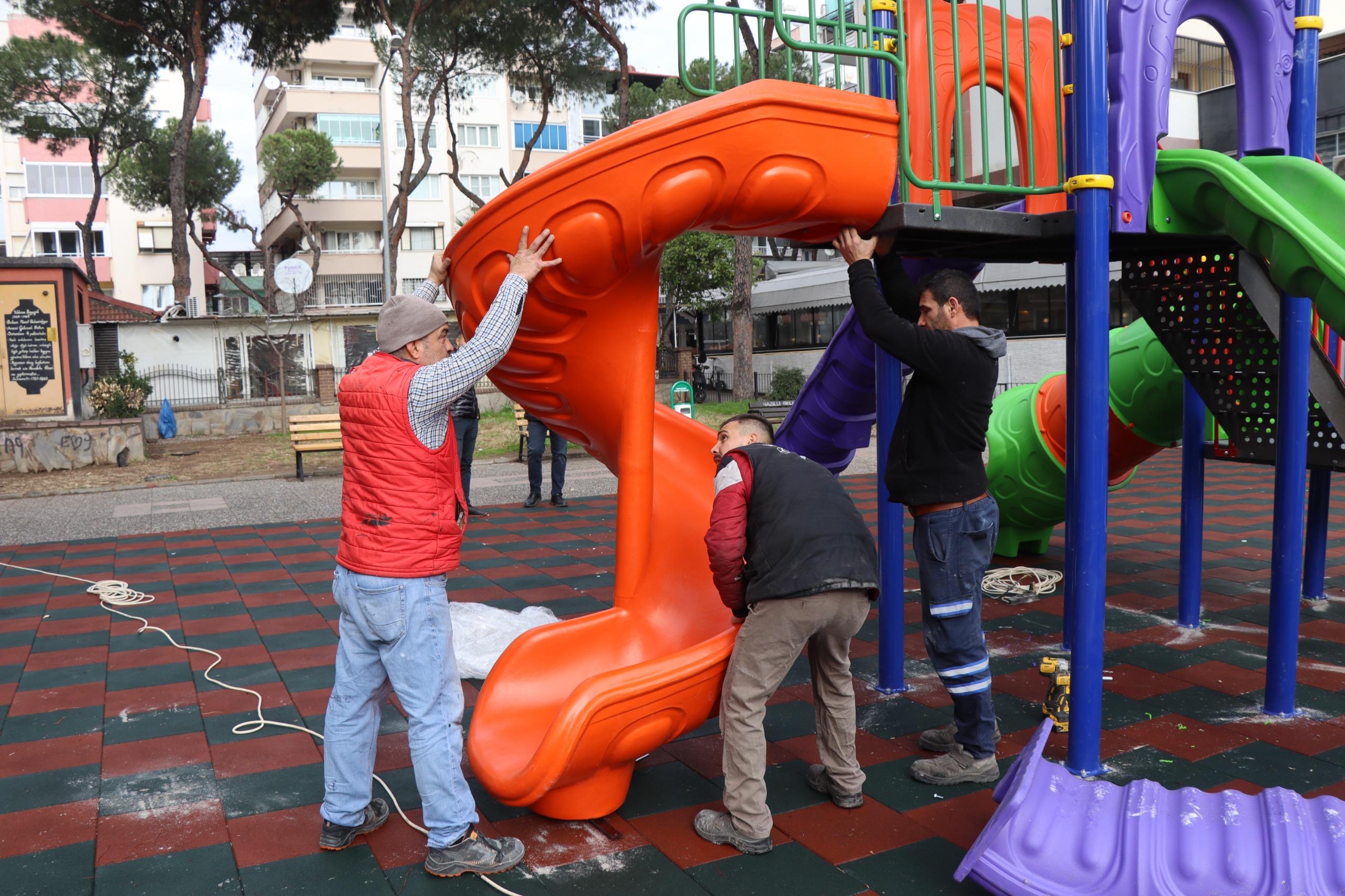 Nazillide Cocuk Parklari Daha Guvenli Hale Getiriliyor 628060 E50E7B3F5A86E8E4Be820893Cb34A9B7