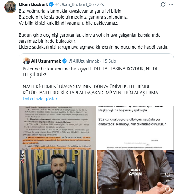 Bozkurttan Uzunirmaka Yanit Sizi Kirk Ikindi Yagmuru Bile Paklayamaz 639339 95F92Daf0252033C98A837Ae72A6C6C7