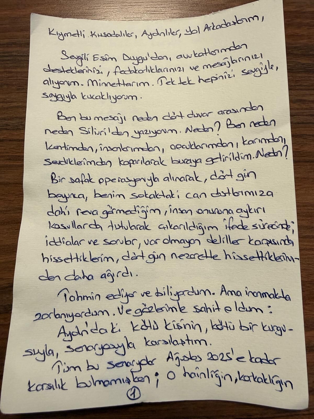 Gunel Silivriden Mektup Yazdi Teslim Olmayacagiz 650484 0Aaf3A3A8573164025764F2D34360754