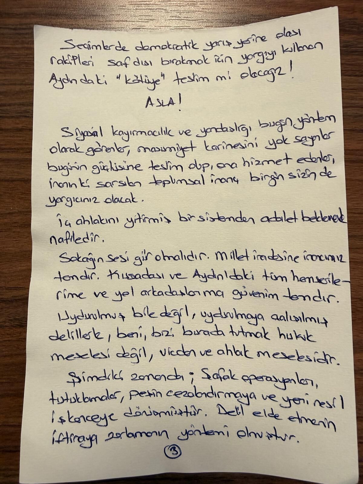 Gunel Silivriden Mektup Yazdi Teslim Olmayacagiz 650484 20791B28196C9Caa613472Bbade4Ac13