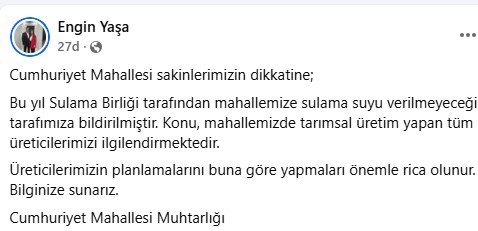Aydinin O Mahallesine Su Verilmeyecek Muhtar Duyurdu 657326 7D23C3