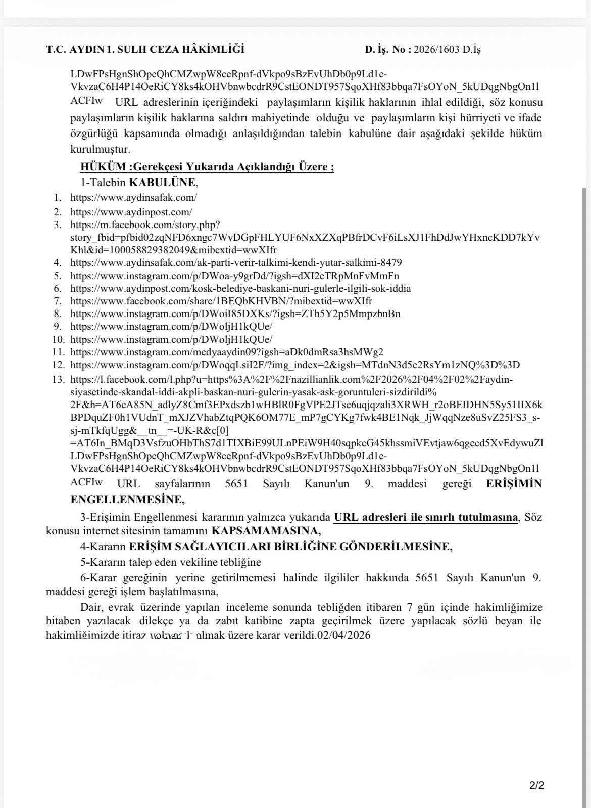 Baskan Guler Haberlerine Mahkemeden Erisim Engeli 652220 F25752Cdeba55B03922F1Bfc37731384