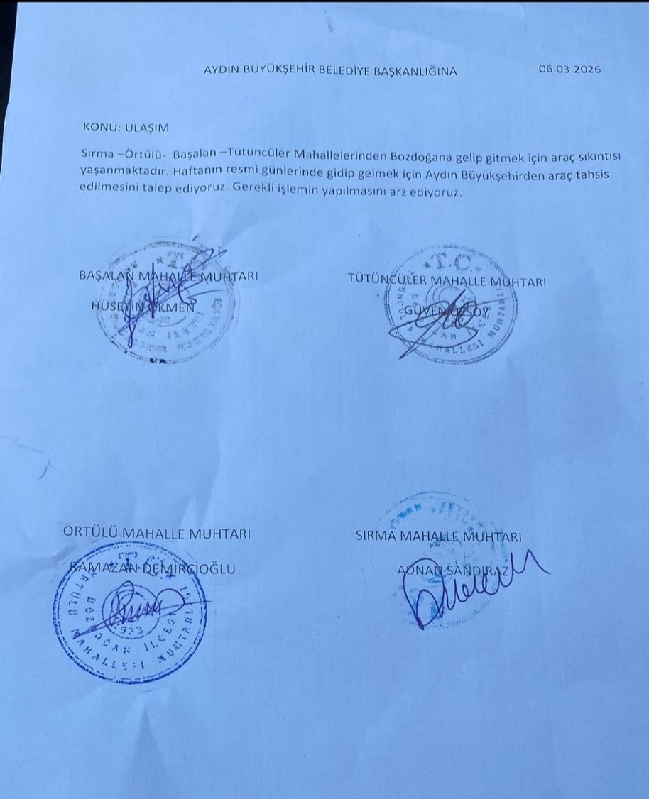 Dort Mahallenin Talebi Karsilik Buldu Bozdogandan Nazilliye 655637 03606C