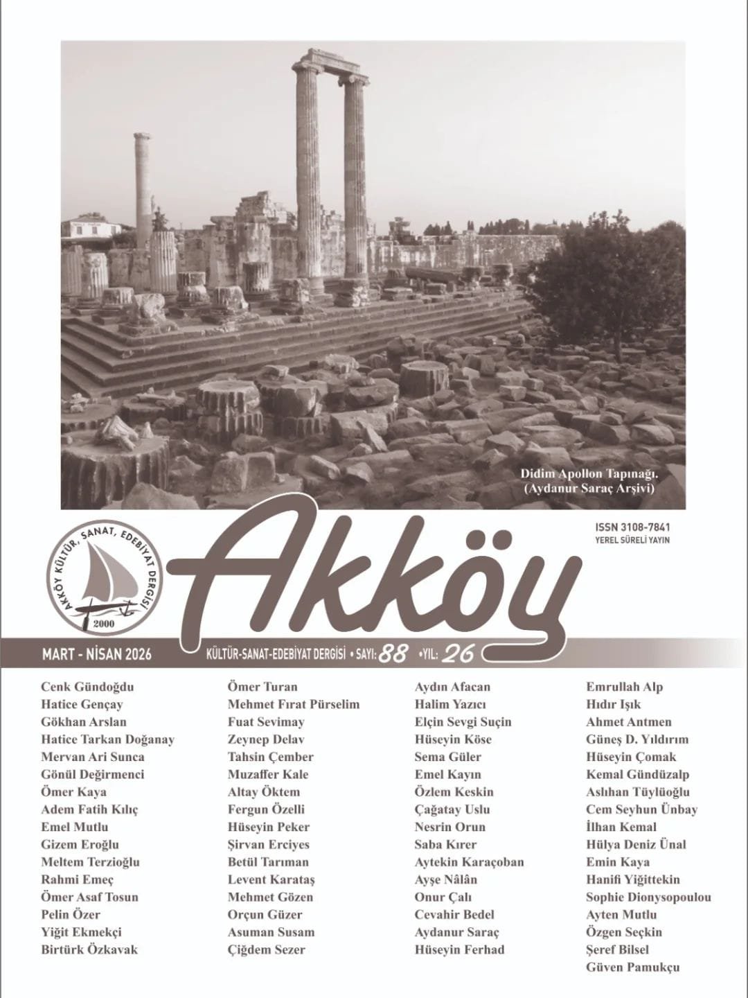 Akkoy Kultur Sanat Edebiyat Dergisi 26 Yilinda Yeniden Okuyu 660230 6E8Fa2-1