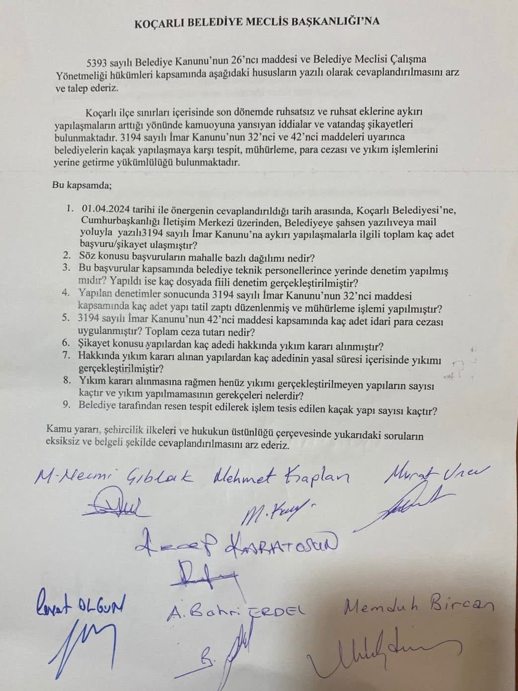 Cumhur Ittifakindan Kocarli Belediyesine 3 Onerge Baskan Dem 659244 969077