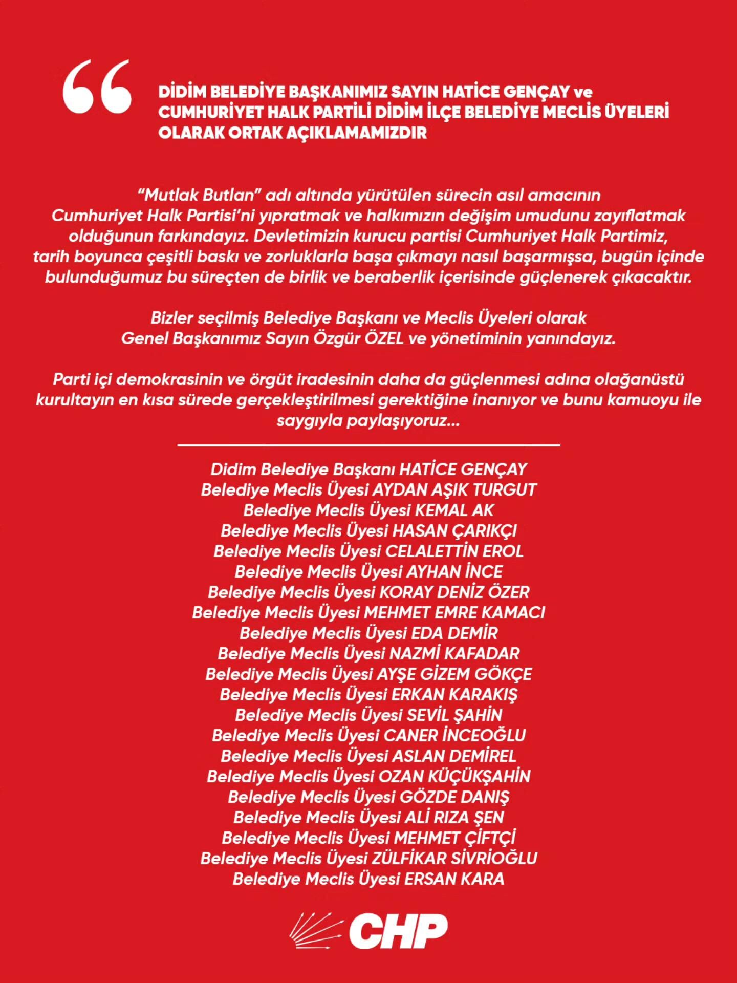 Didim Chpde Bir Meclis Uyesi Haric Tum Meclis Uyeleri Ve Bas 665580 F228F1