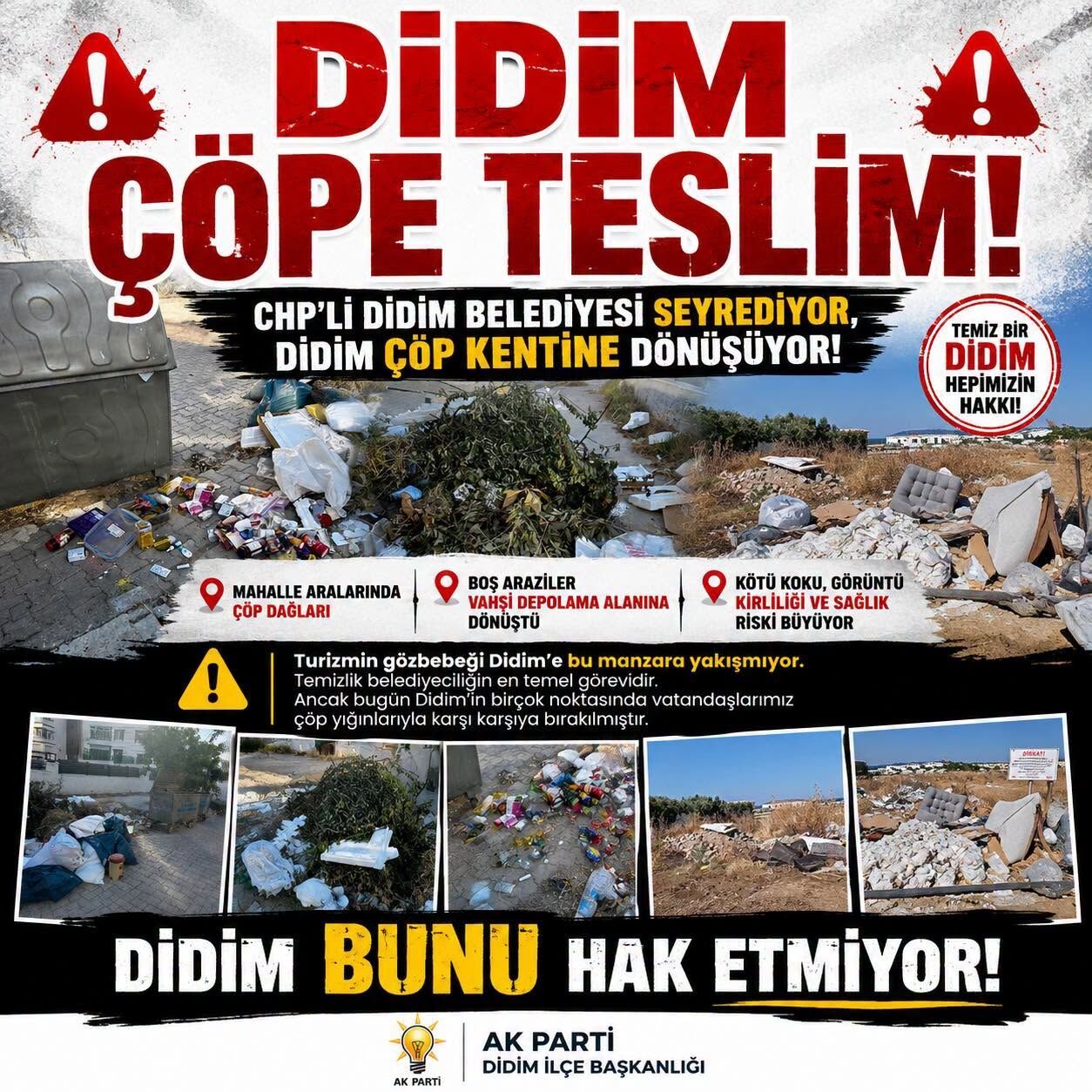 Ak Partili Vela Cop Sorunu Uzerinden Didim Belediyesini Eles 672229 22302F
