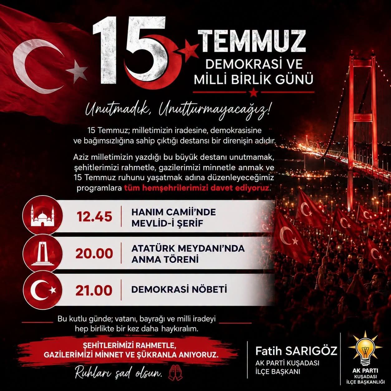 15 Temmuz Ruhu Ataturk Meydaninda Yasatilacak 678418 795A8B