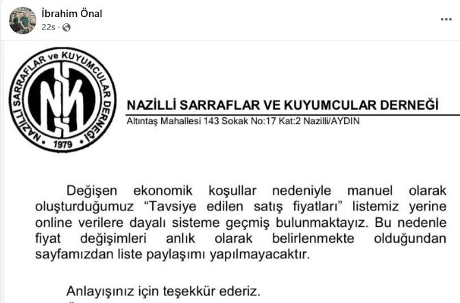 Altin Fiyatlarinda Yeni Uygulama Nazillideki Sarraflarda Dij 682939 97B450