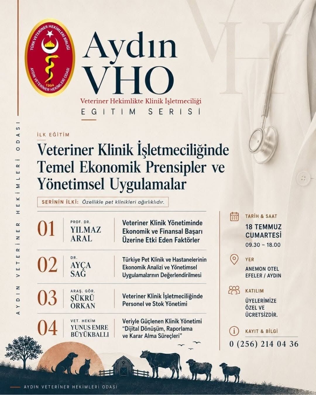 Aydinda Veteriner Hekimlere Klinik Isletmeciligi Egitimi Ver 675426 25A44F