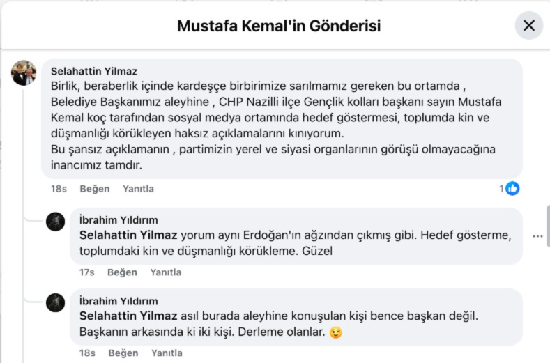 Chp Nazillide Gerilim Tirmaniyor Baskan Yardimcisi Yilmaz Ge 676663 8B360A