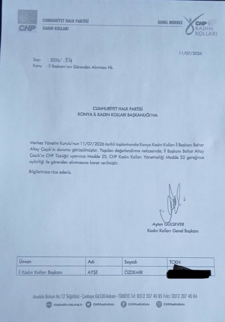 Chpde Sasirtan Karar Aydindaki Gorevinden Alindi Konyaya Ata 678985 4Ba3B4
