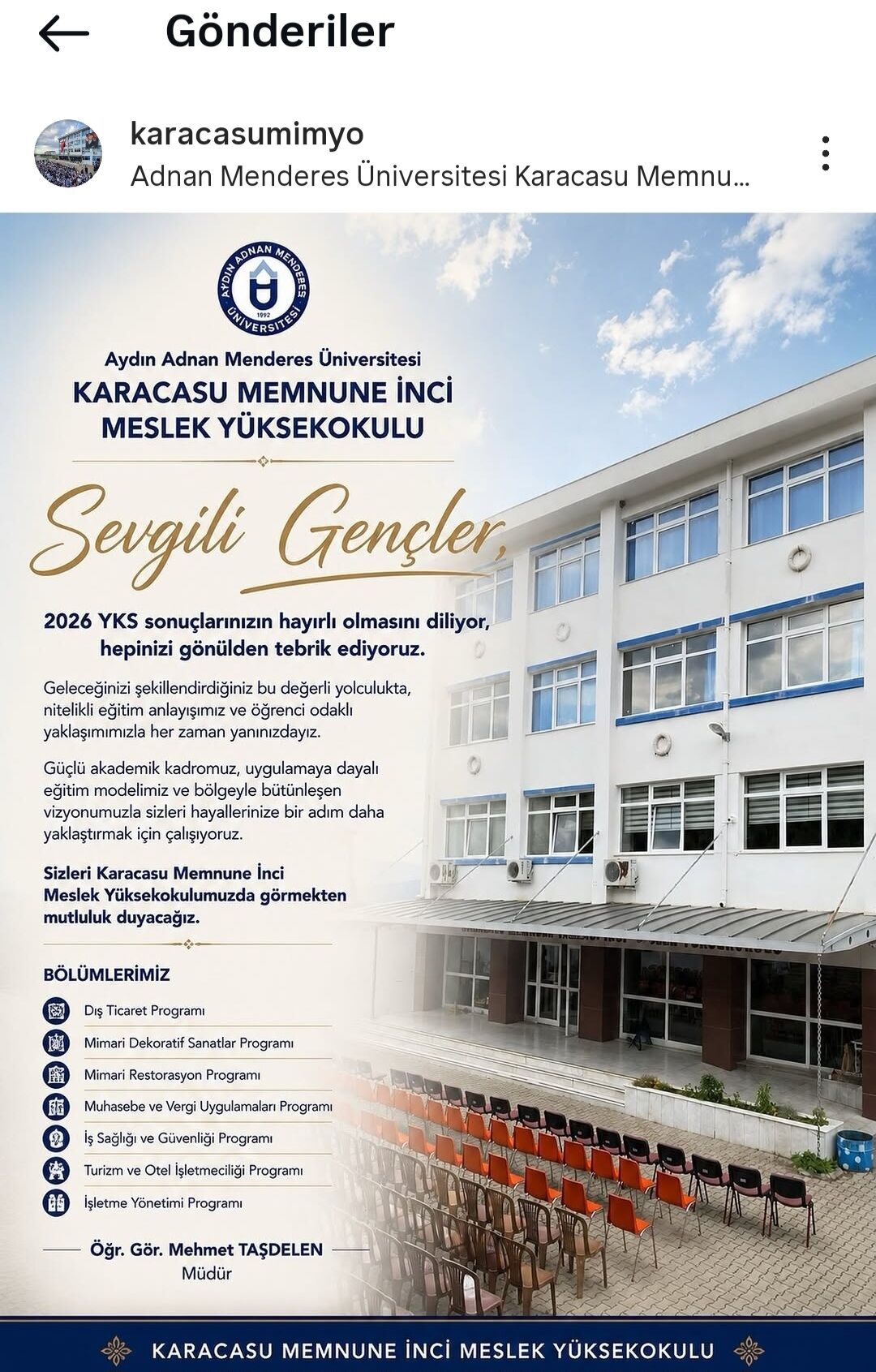 Karacasu Memnune Inci Myodan Yks Adaylarina Davet 31 Egitim 681235 016F1F
