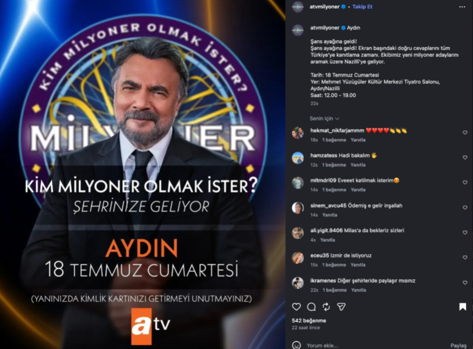 Kim Milyoner Olmak Ister Nazilliye Geliyor Secmeler Yarin Ol 679241 874D25