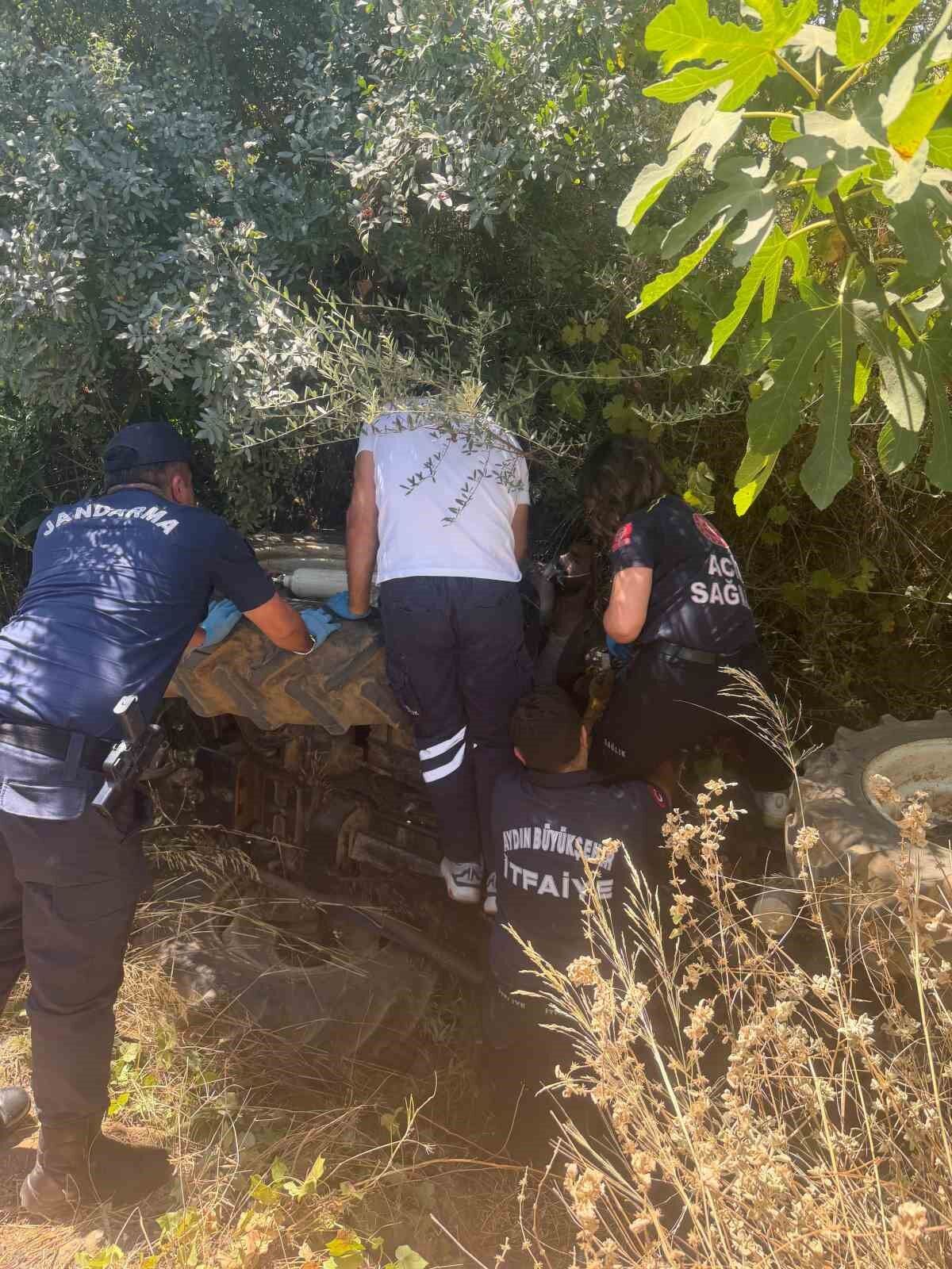 Devrilen Traktorun Altindaki Surucuyu Itfaiye Ekipleri Kurtardi 1787654703871 347003