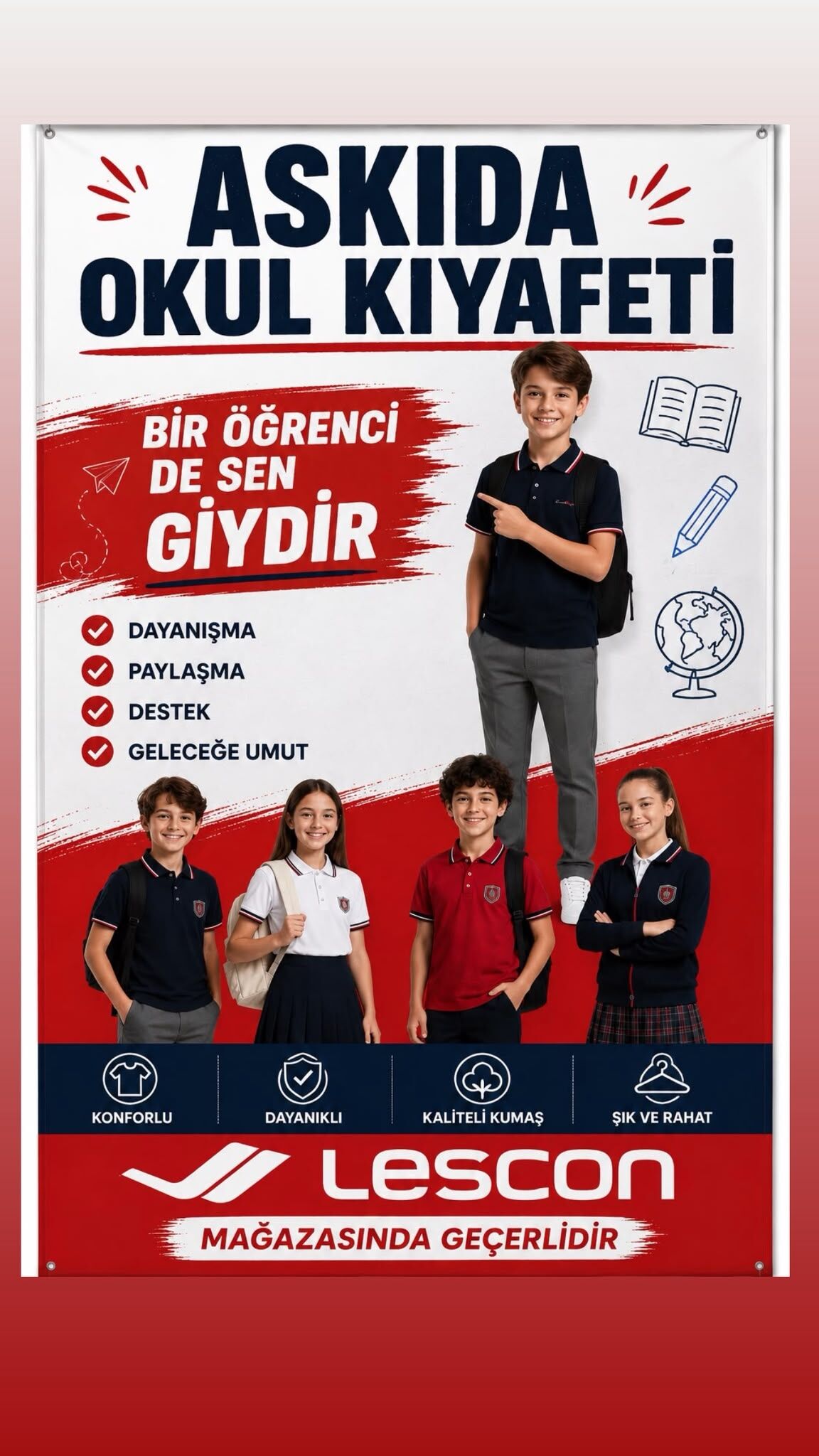 Didimde Egitime Destek Kampanyasi Askida Okul Kiyafeti Ile B 687290 3903A3
