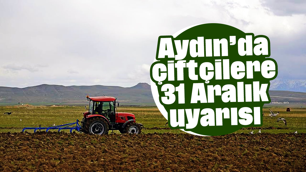 Aydın’da çiftçilere 31 Aralık uyarısı
