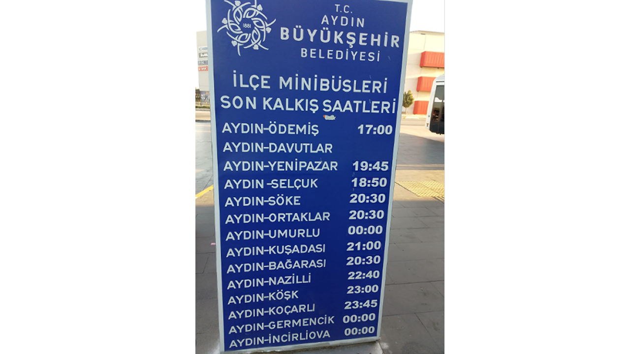 Aydın’da son minibüs kaçta? İşte ilçe ilçe saatler