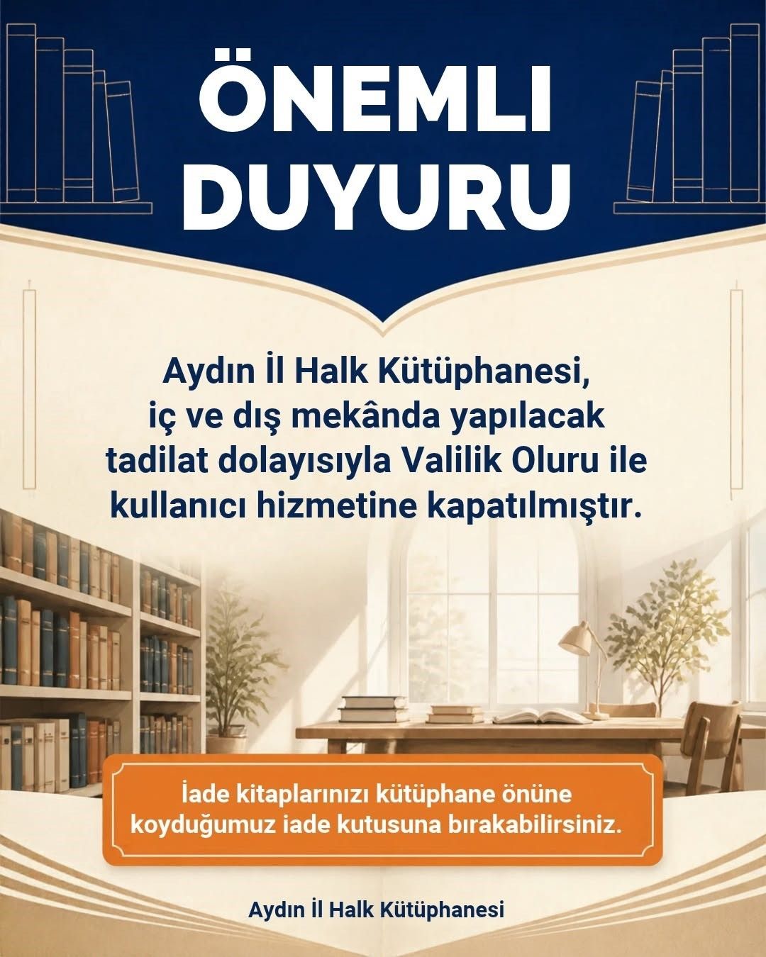 Aydin I L Halk Kutuphanesi Tadilat Nedeniyle Gecici Olarak Kapatildi 1793346601677 828307