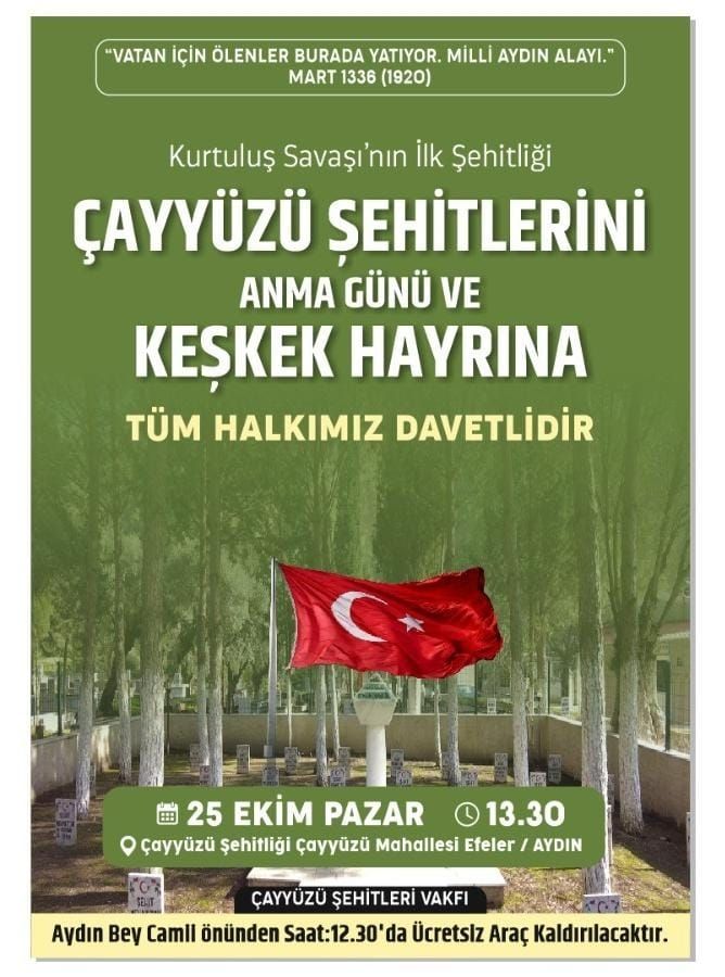 Aydinda Cayyuzu Sehitleri Anilacak 701466 82Ca39