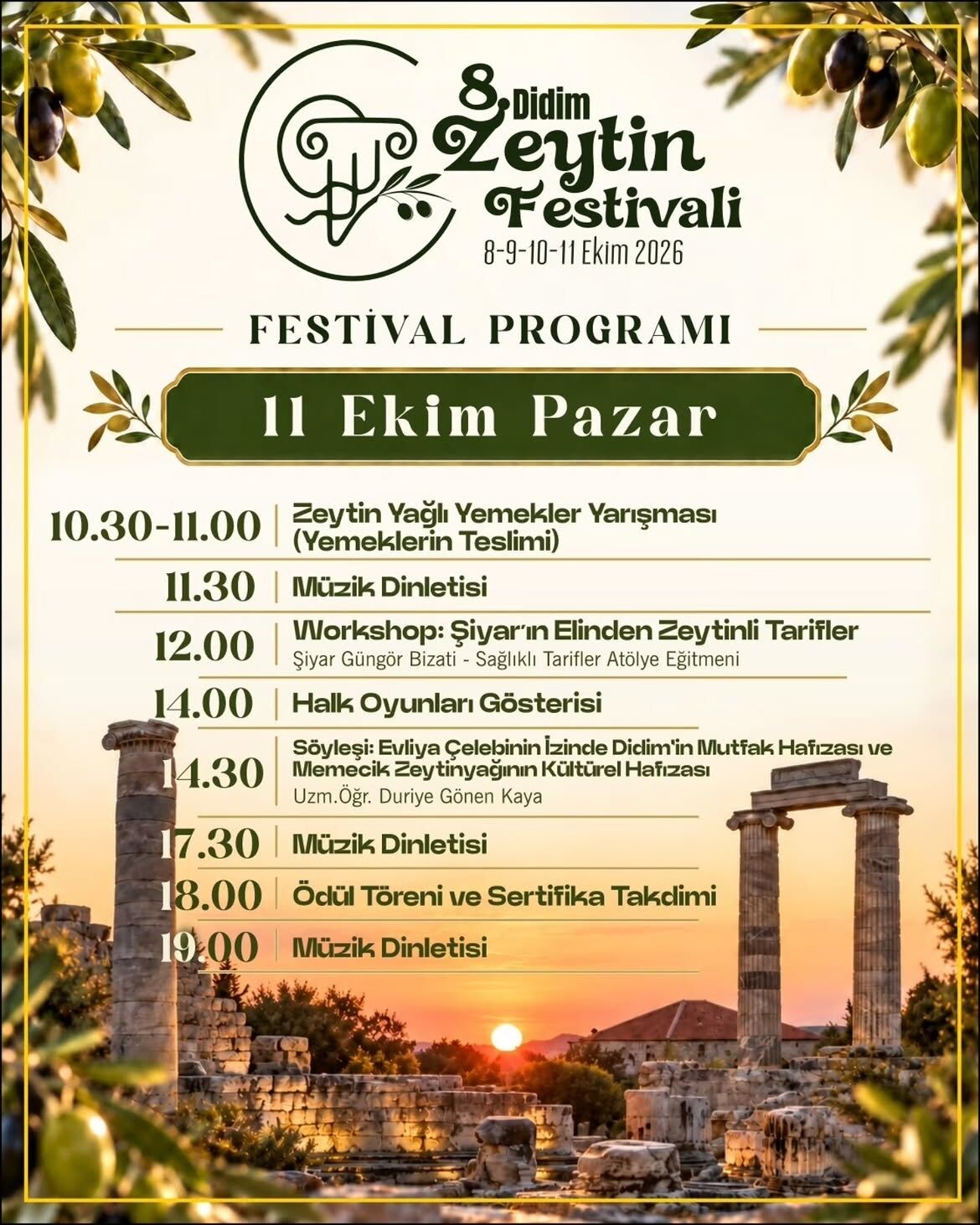 Didim 8 Zeytin Festivali Coskuyla Basliyor 4 Gunluk Dolu Dol 697838 116193
