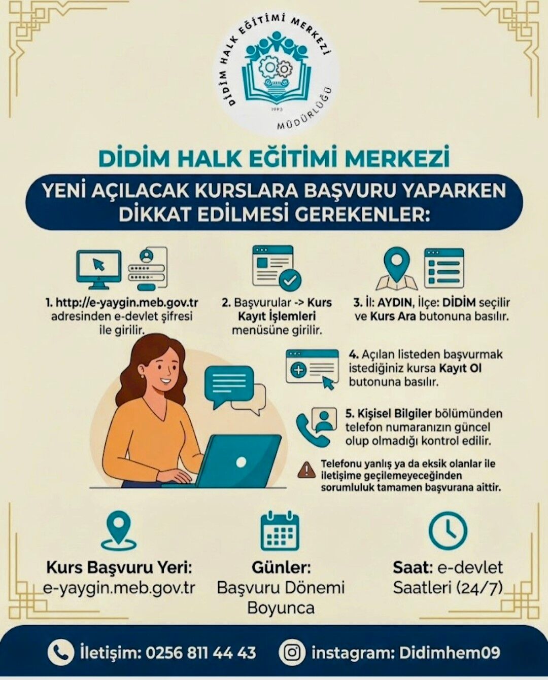 Didim Halk Egitimi Merkezi Yeni Kurs Kayitlarini Basladi 698095 33B675