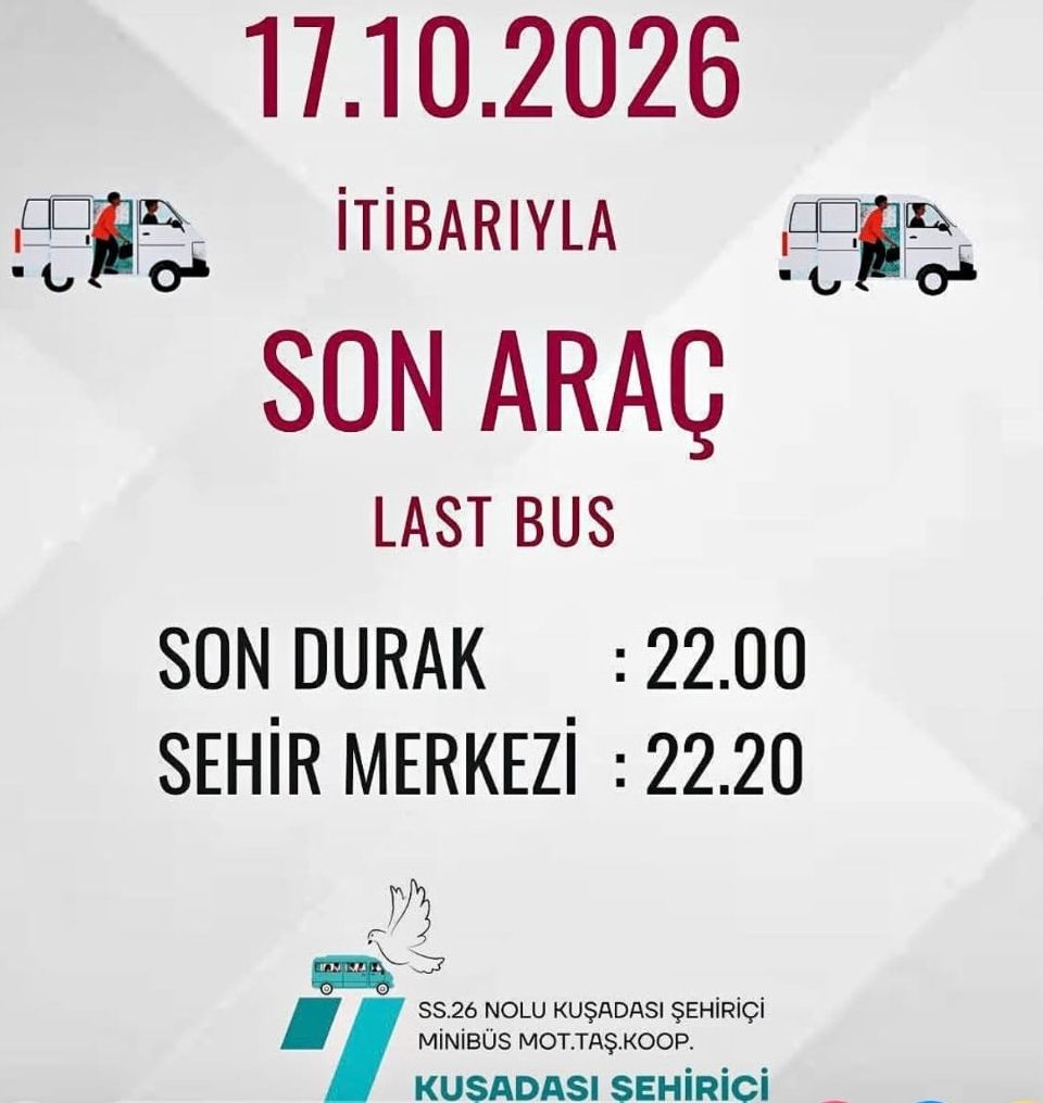 Kusadasinda Sehirici Minibus Saatleri Degisti 700063 A4B5F3