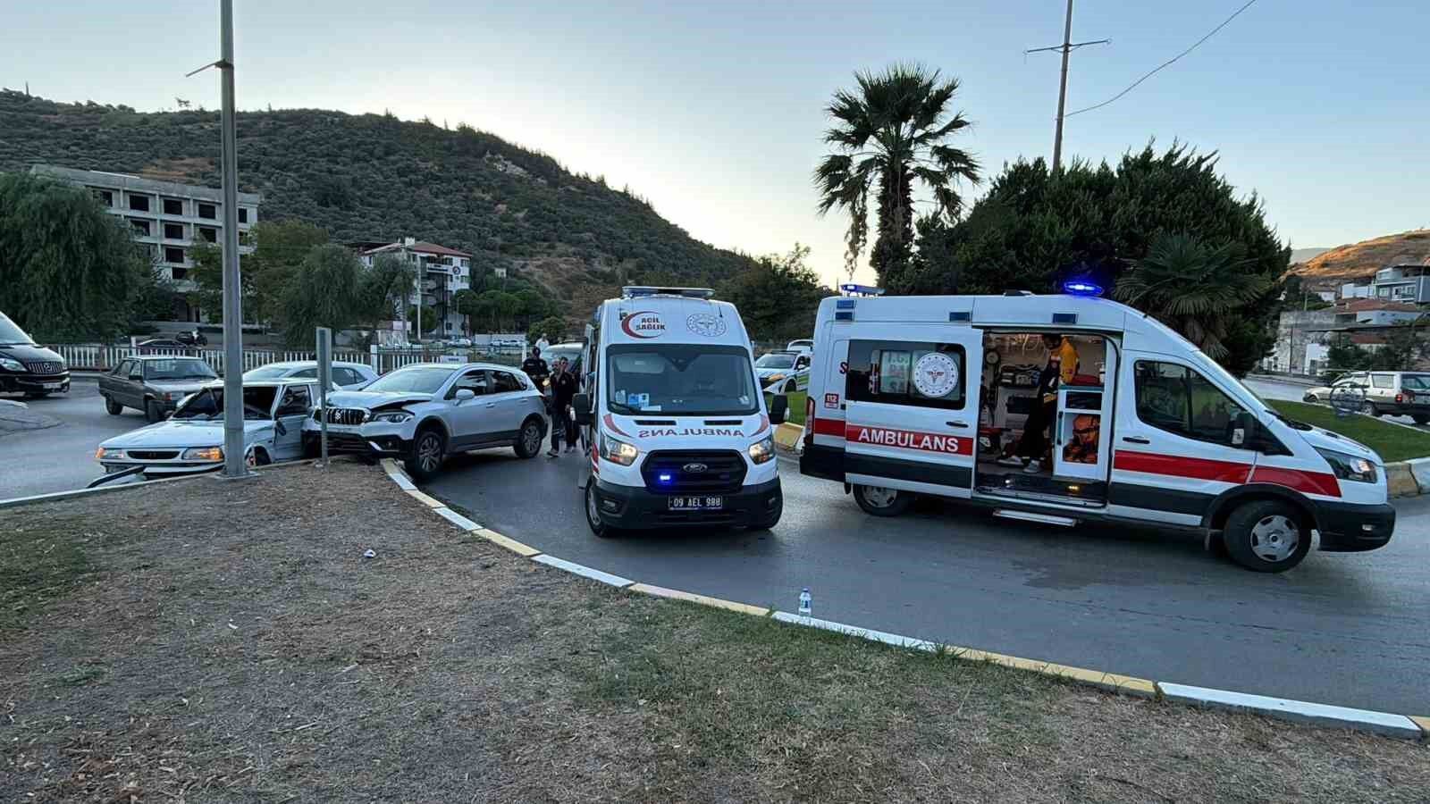 Aydın'da korkutan kaza: 2 yaralı
